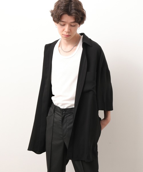 JUNRED（ジュンレッド）の「モンスターBIGハーフスリーブシャツ（シャツ/ブラウス・メンズ・ブラック/ベージュ/ブルー・M/L）」の2枚目の写真