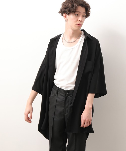 JUNRED（ジュンレッド）の「モンスターBIGハーフスリーブシャツ（シャツ/ブラウス・メンズ・ブラック/ベージュ/ブルー・M/L）」の14枚目の写真