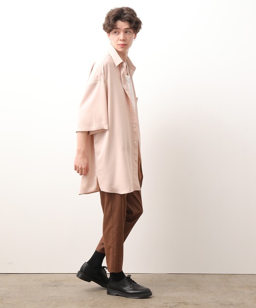 JUNRED（ジュンレッド）の「モンスターBIGハーフスリーブシャツ（シャツ/ブラウス・メンズ・ブラック/ベージュ/ブルー・M/L）」の7枚目の写真