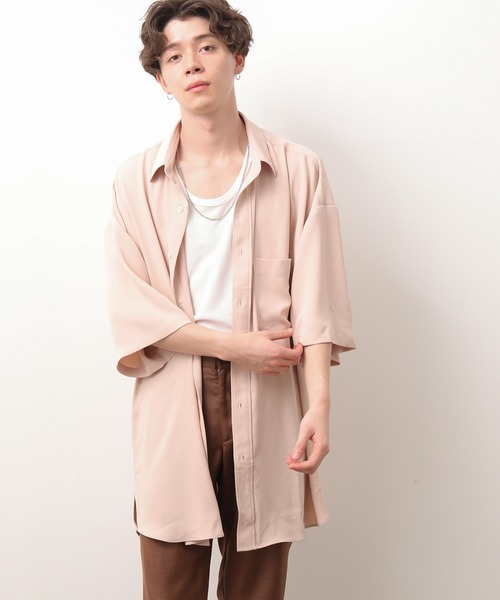 JUNRED（ジュンレッド）の「モンスターBIGハーフスリーブシャツ（シャツ/ブラウス・メンズ・ブラック/ベージュ/ブルー・M/L）」の10枚目の写真