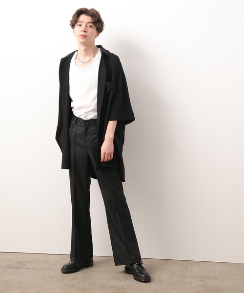 JUNRED（ジュンレッド）の「モンスターBIGハーフスリーブシャツ（シャツ/ブラウス・メンズ・ブラック/ベージュ/ブルー・M/L）」の17枚目の写真