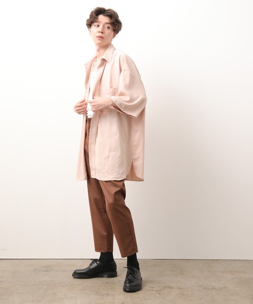 JUNRED（ジュンレッド）の「モンスターBIGハーフスリーブシャツ（シャツ/ブラウス・メンズ・ブラック/ベージュ/ブルー・M/L）」の21枚目の写真