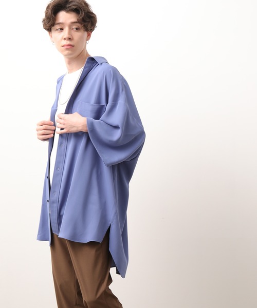 JUNRED（ジュンレッド）の「モンスターBIGハーフスリーブシャツ（シャツ/ブラウス・メンズ・ブラック/ベージュ/ブルー・M/L）」の15枚目の写真