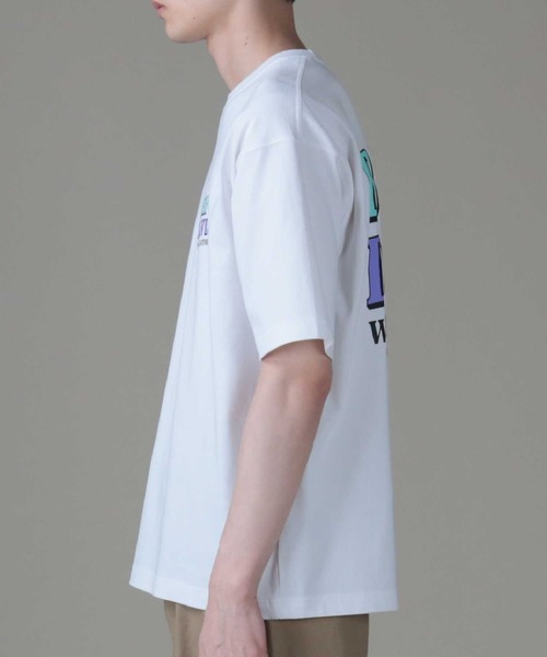 BEN DAVIS（ベンデイビス）の「【BEN DAVIS】２トーンロゴＴ（Tシャツ/カットソー・メンズ・ホワイト/オリーブ/オレンジ・M/L/XL）」の4枚目の写真