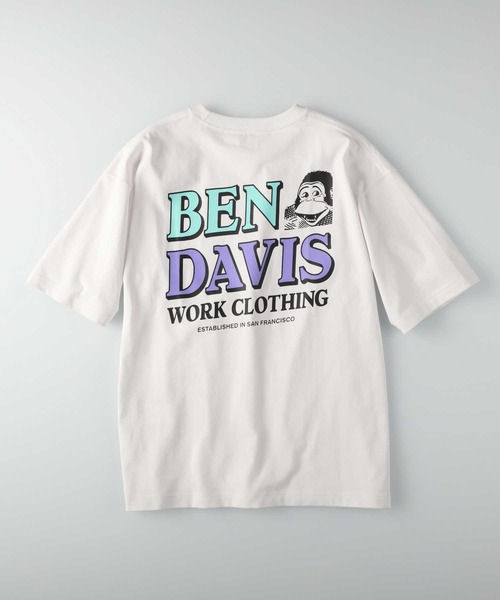 BEN DAVIS（ベンデイビス）の「【BEN DAVIS】２トーンロゴＴ（Tシャツ/カットソー・メンズ・ホワイト/オリーブ/オレンジ・M/L/XL）」の11枚目の写真