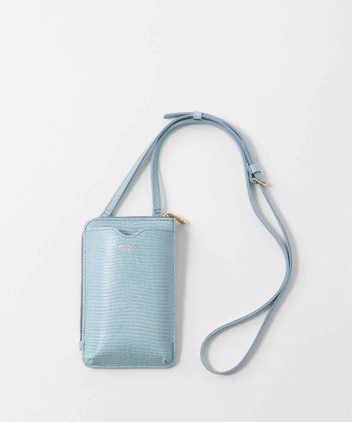 VIOLAd'ORO（ヴィオラドーロ）の「コンパクトにお出かけ★リザード調スマホ入れお財布ポシェッット【VIOLAd’ ORO ／ヴィオラドーロ】ADRIA Ｖ1289（ショルダーバッグ・レディース・アイボリー/ブラック/アッシュブラウン/サックスブルー/イエロー/グレー/ベージュ系その他/ラベンダー/ライトイエロー/ピンク/モカ/ブルーグレー/グリーン/オレンジ/ダークグレー/ライトグリーン/グレイッシュベージュ・FREE）」の13枚目の写真