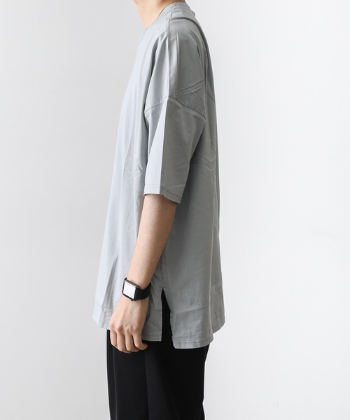 ATTACHMENT（アタッチメント）の「60/2ギザシルキー天竺 クルーネックドルマンS/S（Tシャツ/カットソー・メンズ・ホワイト/ライトグレー/ブルー/ブラック/ライトブルー/ダークカーキ・2/3/1）」の20枚目の写真