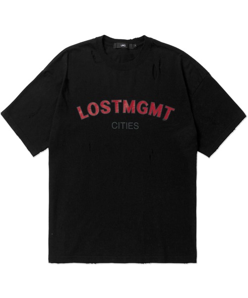 LMCの「【LMC】LMC DESTROYED OVERSIZED LOGO TEE / デストロイ ロゴ オーバーサイズ ダメージ Tシャツ(Tシャツ/カットソー・メンズ・ホワイト/ブラック/ベージュ・1/2)」の1枚目の写真