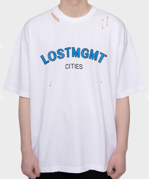 LMCの「【LMC】LMC DESTROYED OVERSIZED LOGO TEE / デストロイ ロゴ オーバーサイズ ダメージ Tシャツ(Tシャツ/カットソー・メンズ・ホワイト/ブラック/ベージュ・1/2)」の9枚目の写真
