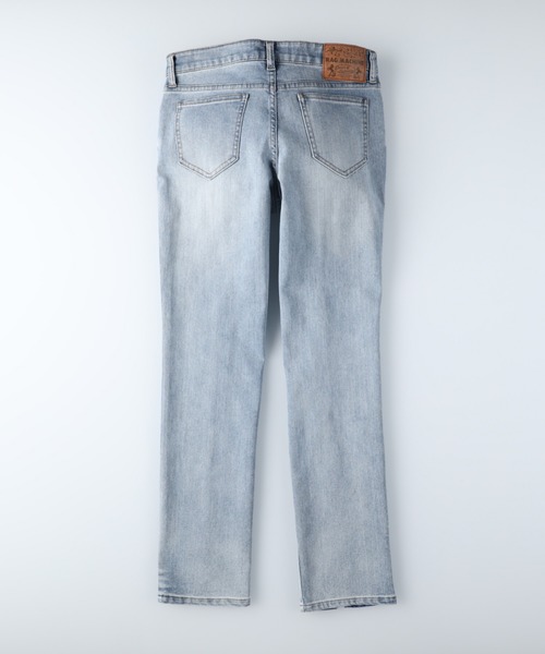 RAG MACHINE（ラグマシーン）の「【RAG MACHINE】フロントスリットデニム（デニムパンツ・レディース・ライトインディゴブルー/ブラック・S/M/L）」の6枚目の写真