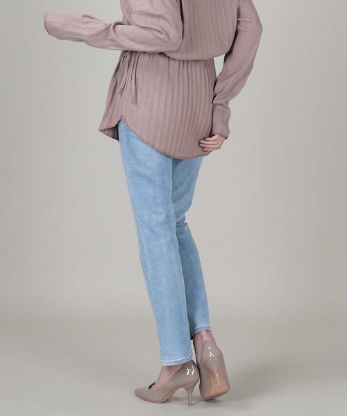 RAG MACHINE（ラグマシーン）の「【RAG MACHINE】フロントスリットデニム（デニムパンツ・レディース・ライトインディゴブルー/ブラック・S/M/L）」の21枚目の写真