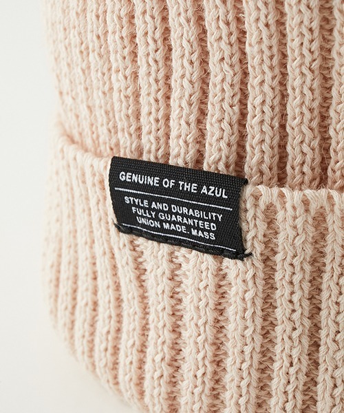 AZUL by moussy(アズールバイマウジー)の「LINEN MIX KNIT CAP/リネンミックスニットキャップ(ニットキャップ/ビーニー・メンズ・ブラック/ライトカーキ/杢グレー/ライトピンク・FREE)」の8枚目の写真