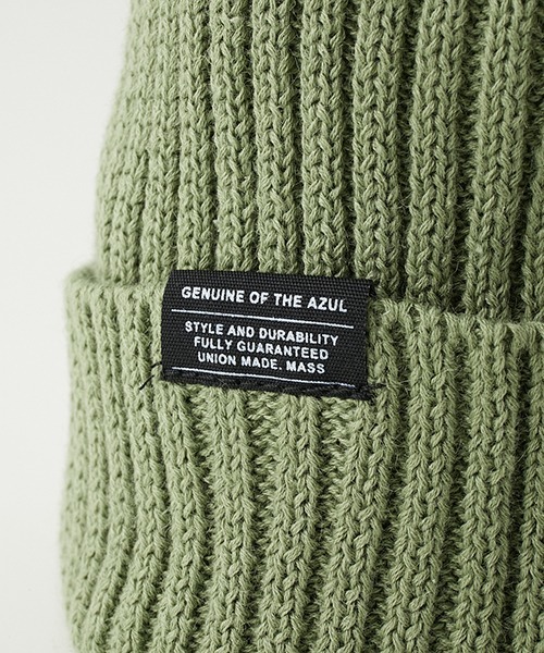 AZUL by moussy(アズールバイマウジー)の「LINEN MIX KNIT CAP/リネンミックスニットキャップ(ニットキャップ/ビーニー・メンズ・ブラック/ライトカーキ/杢グレー/ライトピンク・FREE)」の6枚目の写真