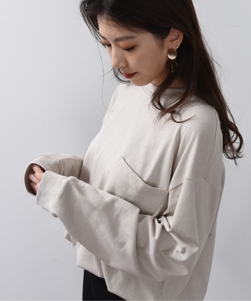 ap retro(アプレトロ)の「サイドスリットポケット付きプルオーバービッグTシャツ【ZOZOTOWN限定商品】(Tシャツ/カットソー・レディース・オフホワイト/ブラック/グレー/スモークピンク/ベージュ/グリーン・FREE)」の19枚目の写真