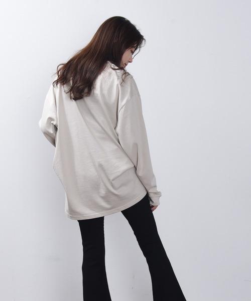 ap retro(アプレトロ)の「サイドスリットポケット付きプルオーバービッグTシャツ【ZOZOTOWN限定商品】(Tシャツ/カットソー・レディース・オフホワイト/ブラック/グレー/スモークピンク/ベージュ/グリーン・FREE)」の22枚目の写真