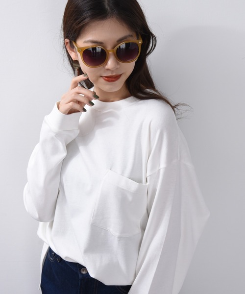 ap retro(アプレトロ)の「サイドスリットポケット付きプルオーバービッグTシャツ【ZOZOTOWN限定商品】(Tシャツ/カットソー・レディース・オフホワイト/ブラック/グレー/スモークピンク/ベージュ/グリーン・FREE)」の7枚目の写真