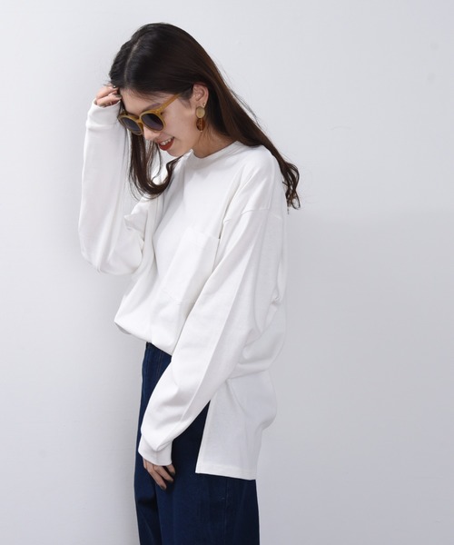 ap retro(アプレトロ)の「サイドスリットポケット付きプルオーバービッグTシャツ【ZOZOTOWN限定商品】(Tシャツ/カットソー・レディース・オフホワイト/ブラック/グレー/スモークピンク/ベージュ/グリーン・FREE)」の10枚目の写真