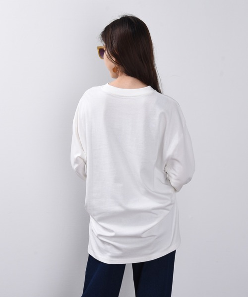 ap retro(アプレトロ)の「サイドスリットポケット付きプルオーバービッグTシャツ【ZOZOTOWN限定商品】(Tシャツ/カットソー・レディース・オフホワイト/ブラック/グレー/スモークピンク/ベージュ/グリーン・FREE)」の11枚目の写真