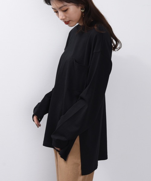 ap retro(アプレトロ)の「サイドスリットポケット付きプルオーバービッグTシャツ【ZOZOTOWN限定商品】(Tシャツ/カットソー・レディース・オフホワイト/ブラック/グレー/スモークピンク/ベージュ/グリーン・FREE)」の15枚目の写真