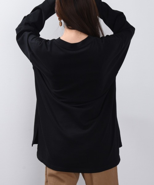 ap retro(アプレトロ)の「サイドスリットポケット付きプルオーバービッグTシャツ【ZOZOTOWN限定商品】(Tシャツ/カットソー・レディース・オフホワイト/ブラック/グレー/スモークピンク/ベージュ/グリーン・FREE)」の16枚目の写真