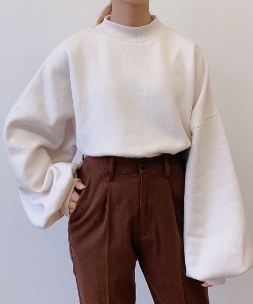 VANNIE U（ヴァニーユー）の「たぽ袖ショートスウェット（スウェット・レディース・ベージュ/ブラウン/ナチュラル・FREE）」の12枚目の写真