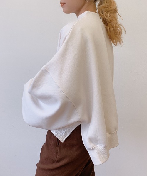 VANNIE U（ヴァニーユー）の「たぽ袖ショートスウェット（スウェット・レディース・ベージュ/ブラウン/ナチュラル・FREE）」の21枚目の写真