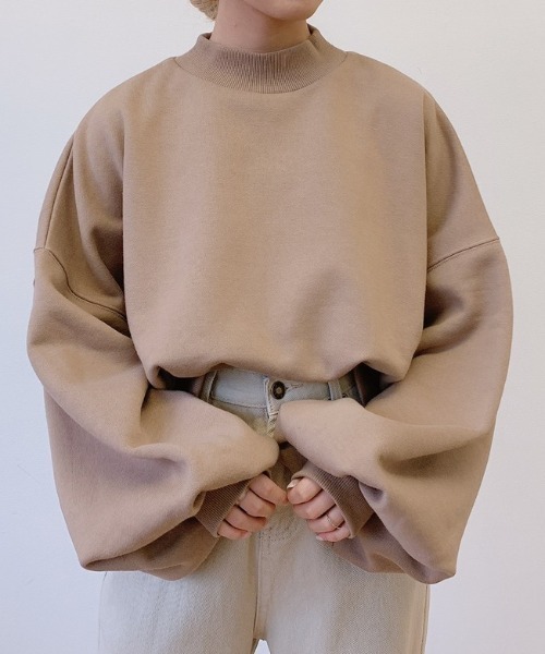 VANNIE U（ヴァニーユー）の「たぽ袖ショートスウェット（スウェット・レディース・ベージュ/ブラウン/ナチュラル・FREE）」の16枚目の写真