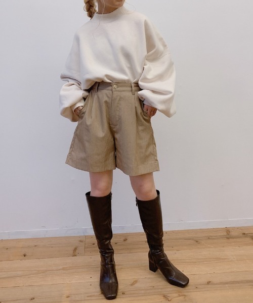 VANNIE U（ヴァニーユー）の「たぽ袖ショートスウェット（スウェット・レディース・ベージュ/ブラウン/ナチュラル・FREE）」の9枚目の写真