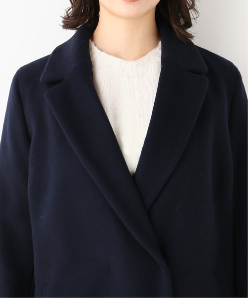 La TOTALITE（ラトータリテ）の「《追加》ウールビーバーチェスターコート◆（チェスターコート・レディース・ネイビー/アイボリー/ウッド・40）」の4枚目の写真