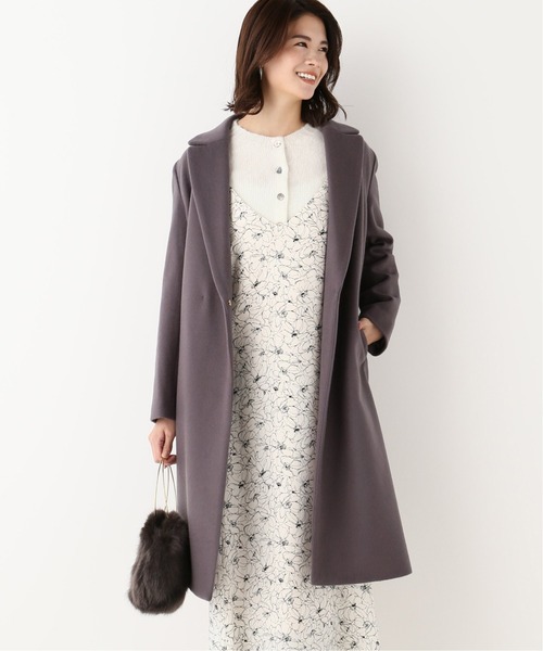 La TOTALITE（ラトータリテ）の「《追加》ウールビーバーチェスターコート◆（チェスターコート・レディース・ネイビー/アイボリー/ウッド・40）」の18枚目の写真