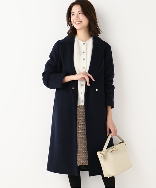La TOTALITE（ラトータリテ）の「《追加》ウールビーバーチェスターコート◆（チェスターコート・レディース・ネイビー/アイボリー/ウッド・40）」の20枚目の写真