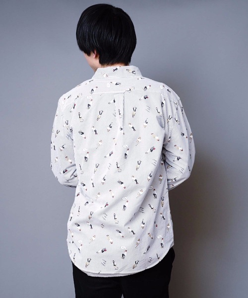 JEANS MATE(ジーンズメイト)の「オックス総柄シャツ アニマル柄 【ネコ柄】【くま柄】【女の子】の総柄プリント(シャツ/ブラウス・メンズ・グリーン/グレー/ホワイト系その他/ベージュ/その他1/ホワイト・X-LARGE/MEDIUM/LARGE)」の21枚目の写真