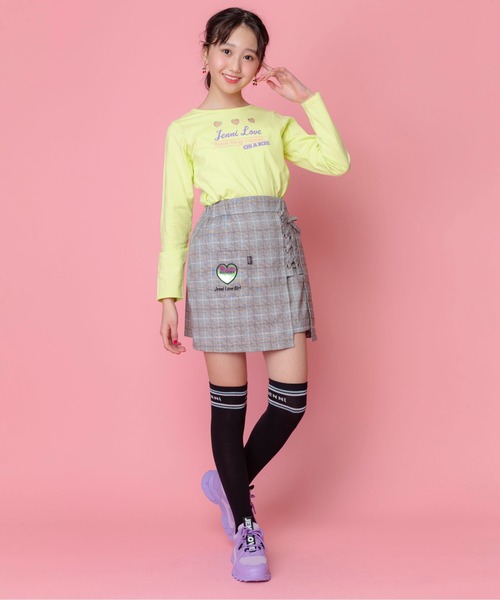 JENNI love（ジェニィラブ）の「デオドラントトリプルハートロンＴ（Tシャツ/カットソー・キッズ・オフホワイト/イエロー/ラベンダー・130cm/140cm/150cm/160cm）」の7枚目の写真