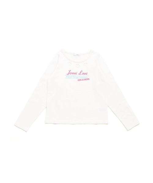 JENNI love（ジェニィラブ）の「デオドラントトリプルハートロンＴ（Tシャツ/カットソー・キッズ・オフホワイト/イエロー/ラベンダー・130cm/140cm/150cm/160cm）」の4枚目の写真