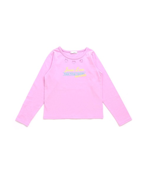 JENNI love（ジェニィラブ）の「デオドラントトリプルハートロンＴ（Tシャツ/カットソー・キッズ・オフホワイト/イエロー/ラベンダー・130cm/140cm/150cm/160cm）」の6枚目の写真