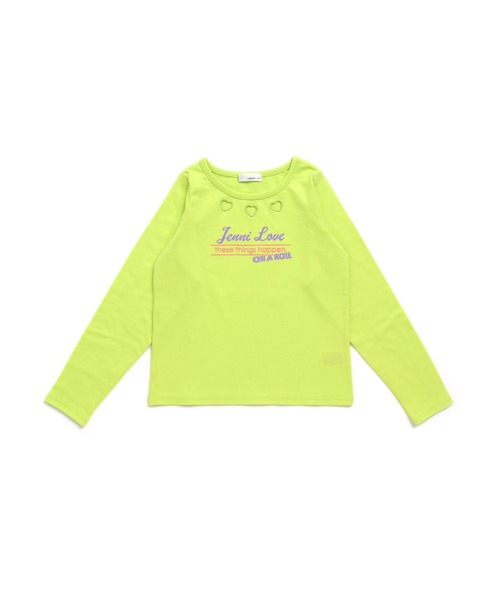 JENNI love（ジェニィラブ）の「デオドラントトリプルハートロンＴ（Tシャツ/カットソー・キッズ・オフホワイト/イエロー/ラベンダー・130cm/140cm/150cm/160cm）」の5枚目の写真
