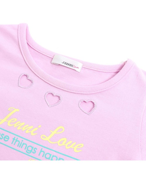 JENNI love（ジェニィラブ）の「デオドラントトリプルハートロンＴ（Tシャツ/カットソー・キッズ・オフホワイト/イエロー/ラベンダー・130cm/140cm/150cm/160cm）」の8枚目の写真