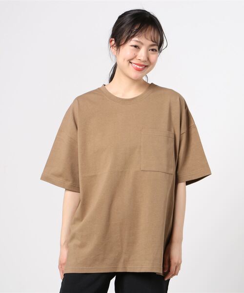 RIKKA FEMME(リッカファム)の「【ムラサキスポーツ別注】RIKKA FEMME/リッカファム ルーズシルエット Tシャツ R21SS201(Tシャツ/カットソー・レディース・ベージュ/ブラウン/ホワイト・FREE)」の1枚目の写真