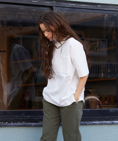 RIKKA FEMME(リッカファム)の「【ムラサキスポーツ別注】RIKKA FEMME/リッカファム ルーズシルエット Tシャツ R21SS201(Tシャツ/カットソー・レディース・ベージュ/ブラウン/ホワイト・FREE)」の8枚目の写真