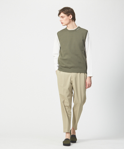 ABAHOUSE(アバハウス)の「ハイストレッチ PE天竺 ニットベスト(ニット/セーター・メンズ・ネイビー/グレイッシュベージュ/カーキ・48/46)」の18枚目の写真