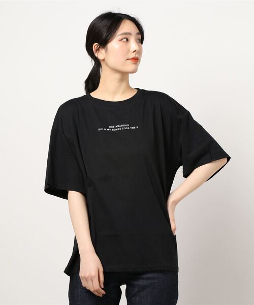 Bou Jeloud（ブージュルード）の「メッセージTシャツ（Tシャツ/カットソー・レディース・ベージュ/グリーン/パープル/ブラック/ホワイト・FREE）」の11枚目の写真