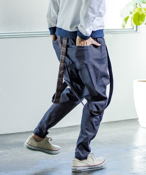 CAMBIO（カンビオ）の「mp8921-Suspenders Pants パンツ（その他パンツ・メンズ・ブラック/ネイビー/カーキ・L/M/S）」の3枚目の写真