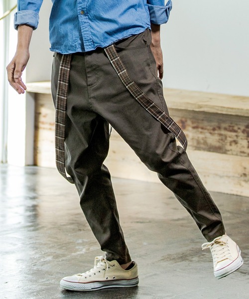 CAMBIO（カンビオ）の「mp8921-Suspenders Pants パンツ（その他パンツ・メンズ・ブラック/ネイビー/カーキ・L/M/S）」の2枚目の写真