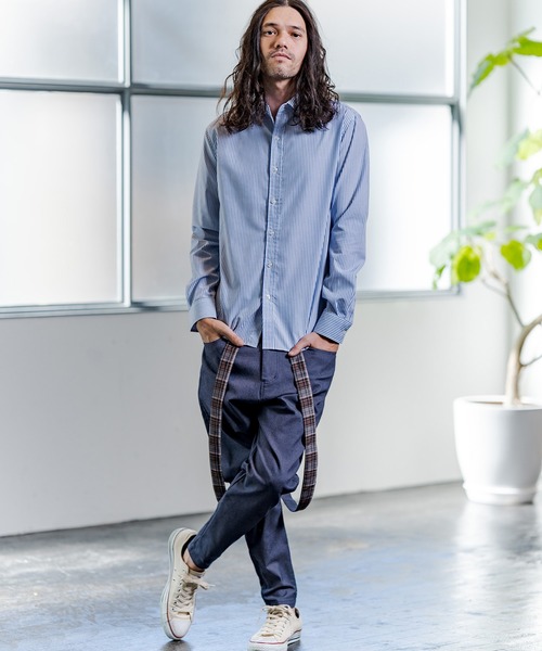 CAMBIO（カンビオ）の「mp8921-Suspenders Pants パンツ（その他パンツ・メンズ・ブラック/ネイビー/カーキ・L/M/S）」の8枚目の写真