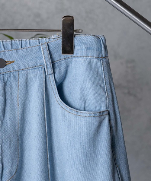 CASPER JOHN（キャスパージョン）の「Cut-off Tapered Denim Pants/カットオフテーパードデニムパンツ（デニムパンツ・メンズ・ホワイト/ライトグレー/サックスブルー・SMALL/MEDIUM/LARGE）」の11枚目の写真