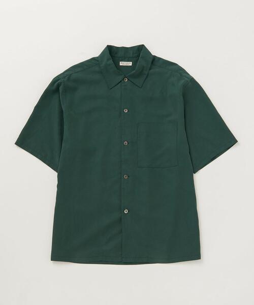 BEAUTY&YOUTH UNITED ARROWS（ビューティーアンドユースユナイテッドアローズ）の「BY ポプリン キャンプカラー ビッグ シルエット シャツ（シャツ/ブラウス・メンズ・ブラック/ダークグリーン/オレンジ/ロイヤルブルー・S/M/L/XL）」の3枚目の写真