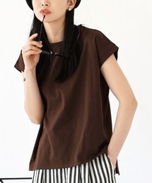 【汗が染みない シンプルTシャツ】 汗しみない Tシャツ［フレンチスリーブ］ 汗染み防止