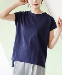 【汗が染みない シンプルTシャツ】 汗しみない Tシャツ［フレンチスリーブ］ 汗染み防止