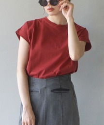 【汗が染みない シンプルTシャツ】 汗しみない Tシャツ［フレンチスリーブ］ 汗染み防止