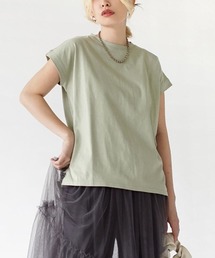 【汗が染みない シンプルTシャツ】 汗しみない Tシャツ［フレンチスリーブ］ 汗染み防止